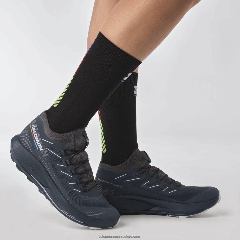 Salomon carbon/înflorire de orhidee/gheață arctică pantofi de alergare trail damă - pulsar trail pro 2 6D8X2J1493