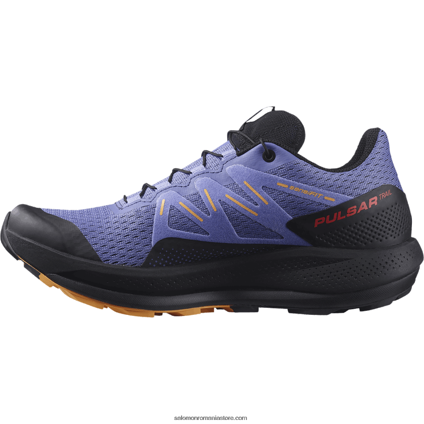 Salomon catifea dimineata/negru/portocaliu aprins pantofi de alergare trail damă - pulsar trail 6D8X2J1510