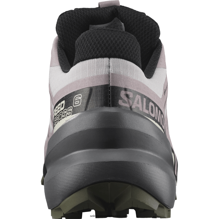 Salomon cenuşă de trandafiri/negru/noapte măsline pantofi de trail de damă - speedcross 6 gore-tex 6D8X2J1515