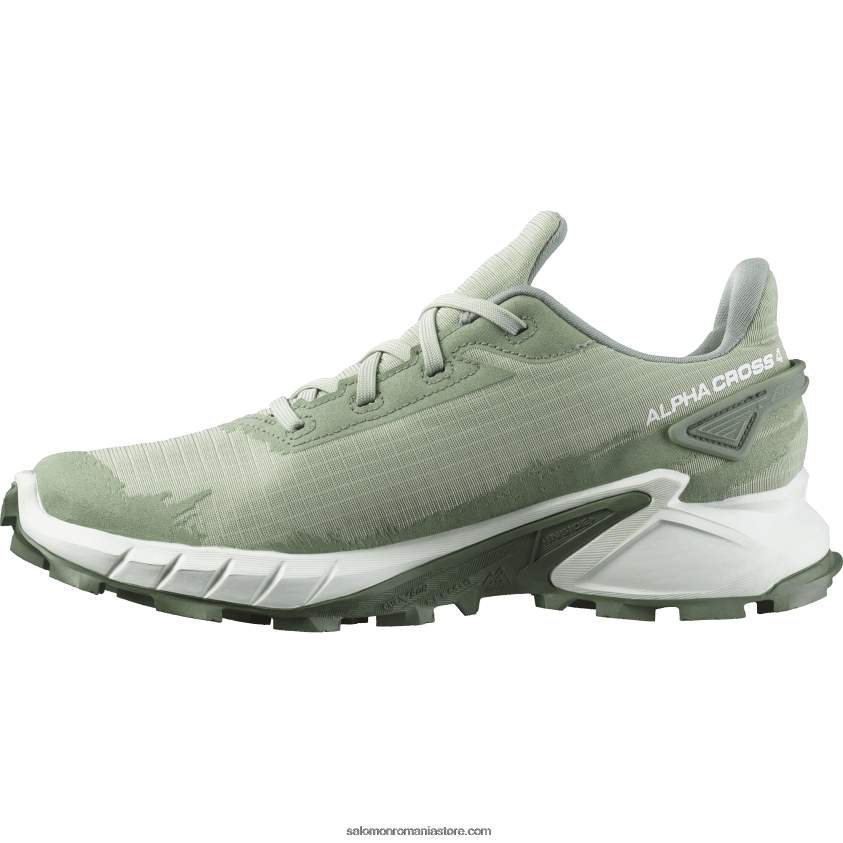 Salomon coroană de salvie/albă/de deșert pantofi alergare dama - alphacross 4 gore-tex 6D8X2J1531