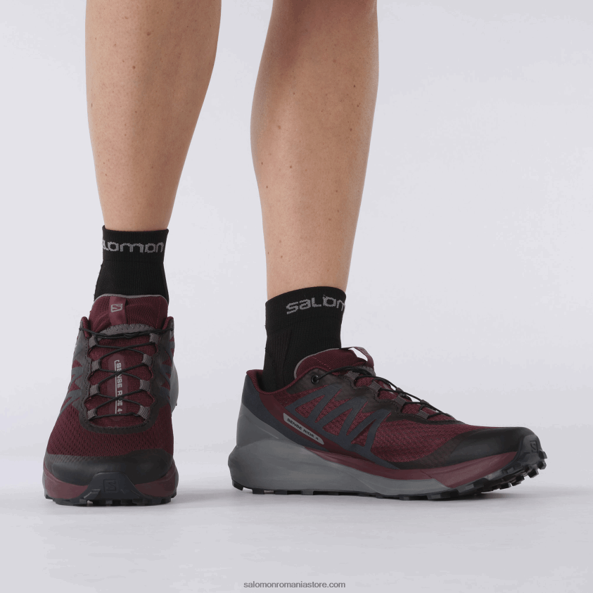 Salomon degustare de vinuri/nuanta linistita/abanos pantofi de alergare trail damă - sense ride 4 6D8X2J1538