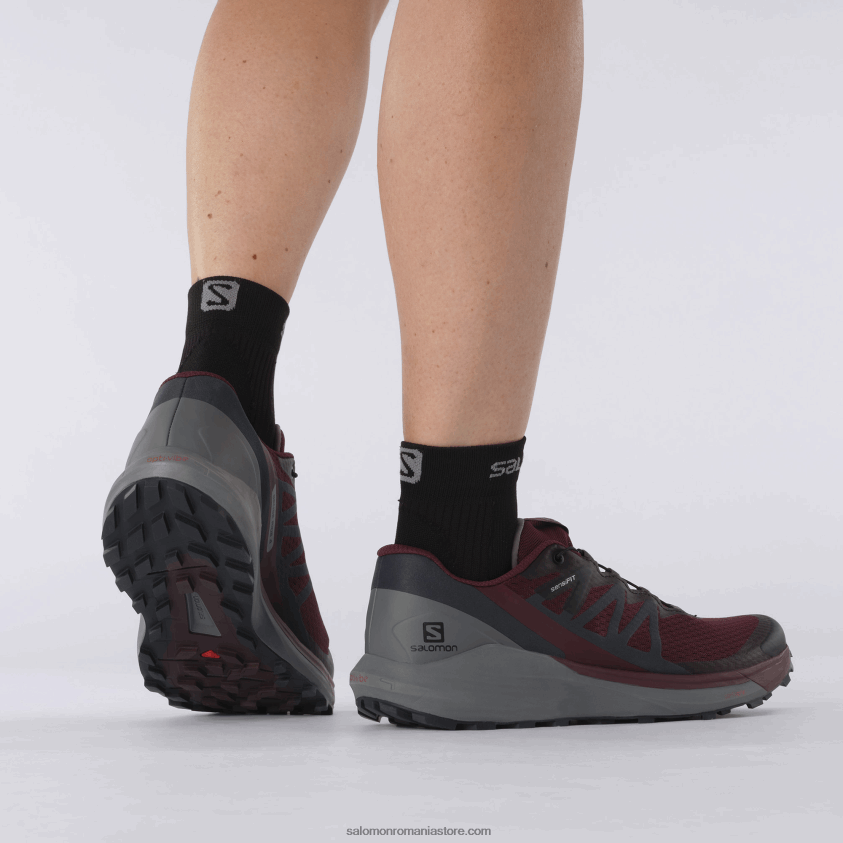 Salomon degustare de vinuri/nuanta linistita/abanos pantofi de alergare trail damă - sense ride 4 6D8X2J1538