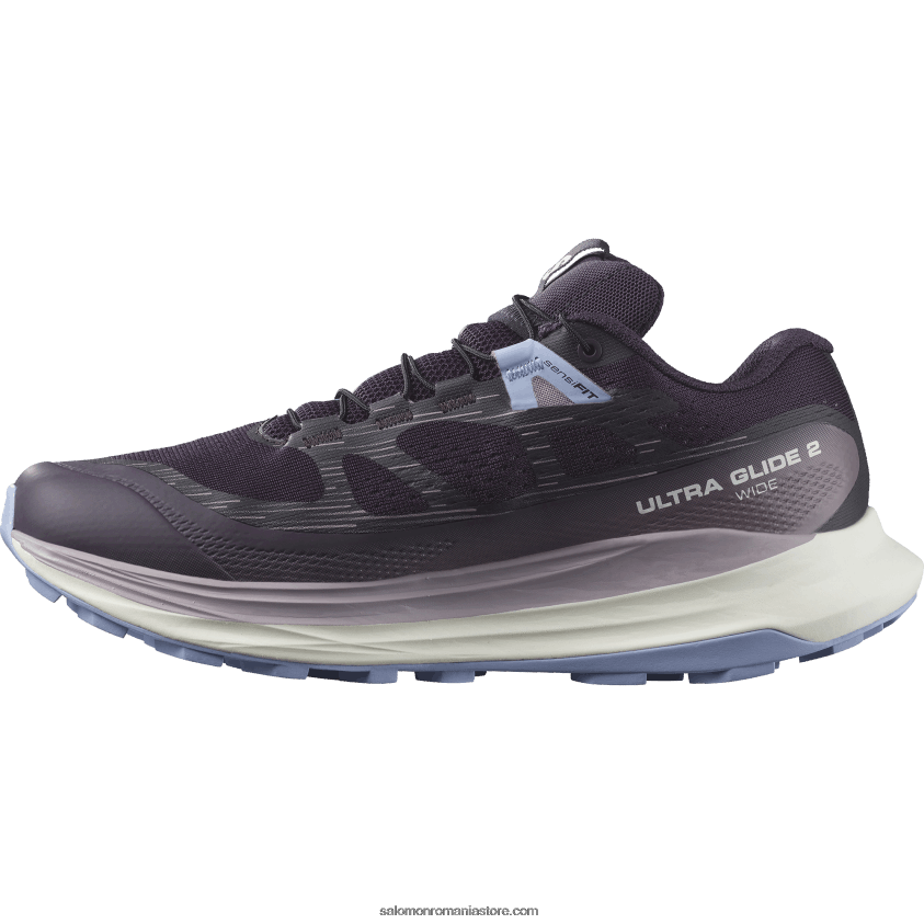 Salomon măruntă de noapte/gheață de vanilie/serenitate pantofi de trail de damă - ultra glide 2 wide 6D8X2J1525