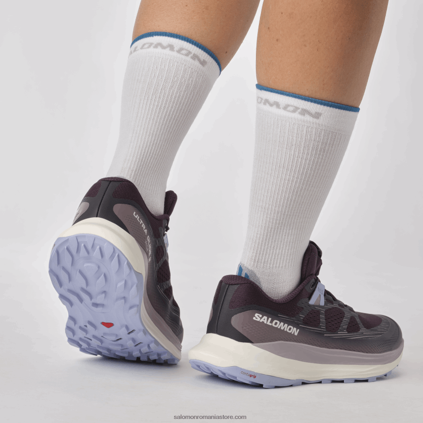 Salomon măruntă de noapte/gheață de vanilie/serenitate pantofi de trail de damă - ultra glide 2 wide 6D8X2J1525