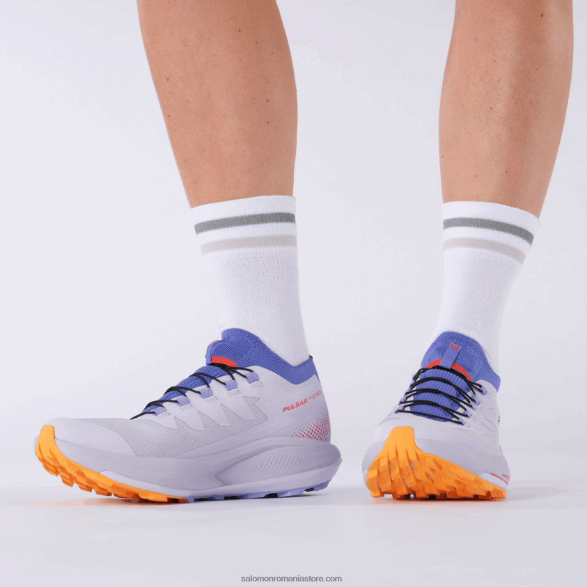 Salomon mov erica/albastru amparo/portocaliu aprins pantofi de trail de damă - pulsar trail pro 6D8X2J1534