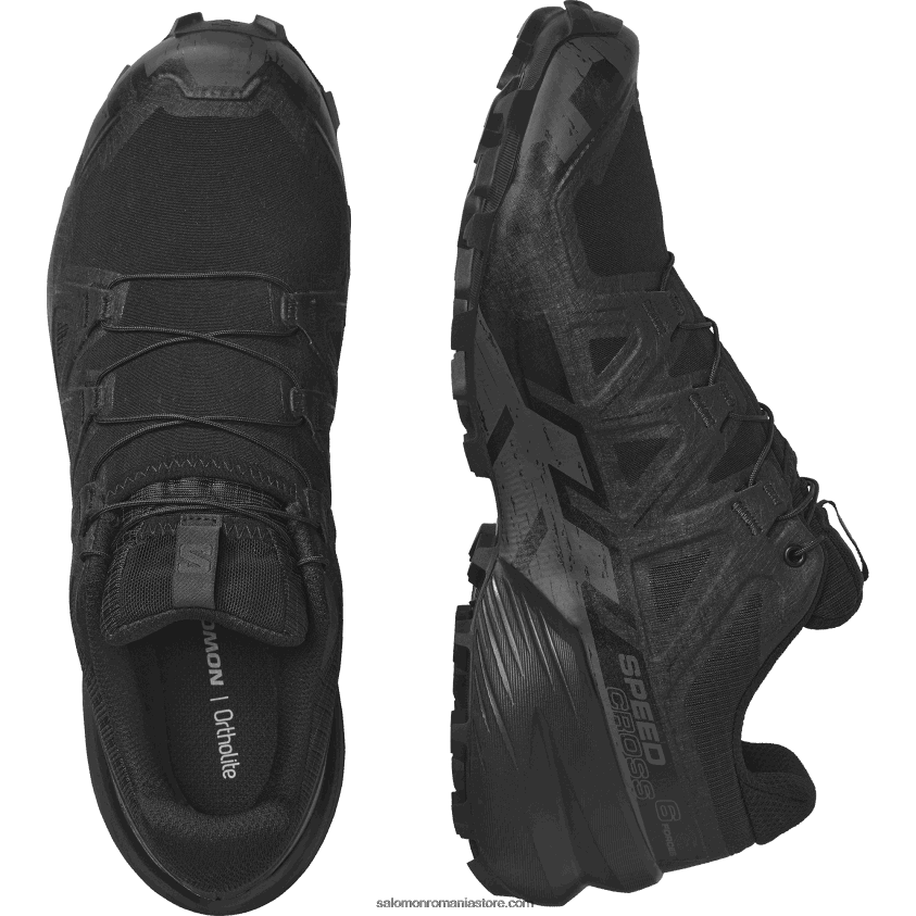 Salomon negru/fantomă pantofi de trail de damă - speedcross 6 forces 6D8X2J804