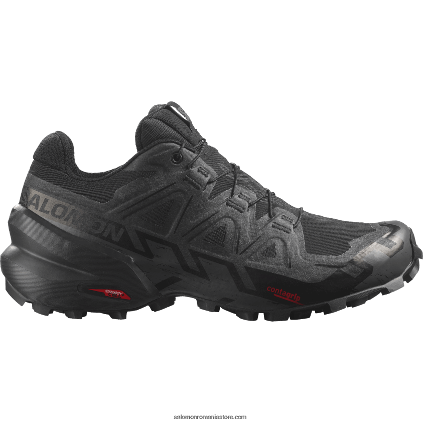 Salomon negru/fantomă pantofi de trail de damă - speedcross 6 gore-tex 6D8X2J1516