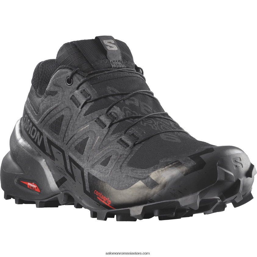 Salomon negru/fantomă pantofi de trail de damă - speedcross 6 gore-tex 6D8X2J1516