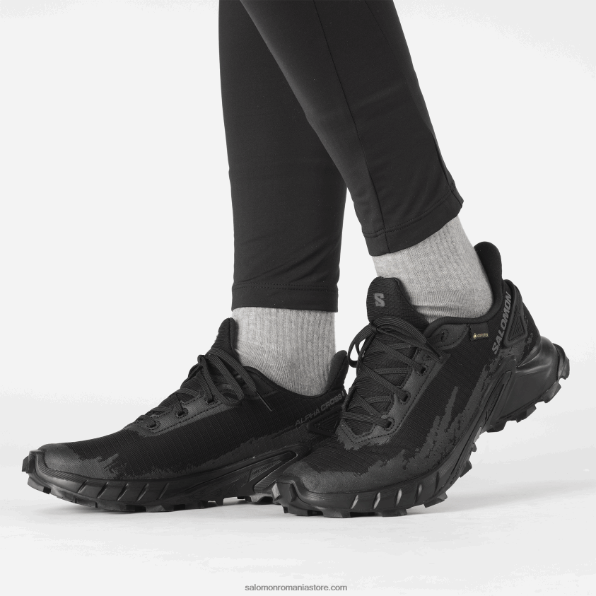 Salomon negru pantofi alergare dama - alphacross 4 gore-tex 6D8X2J1530