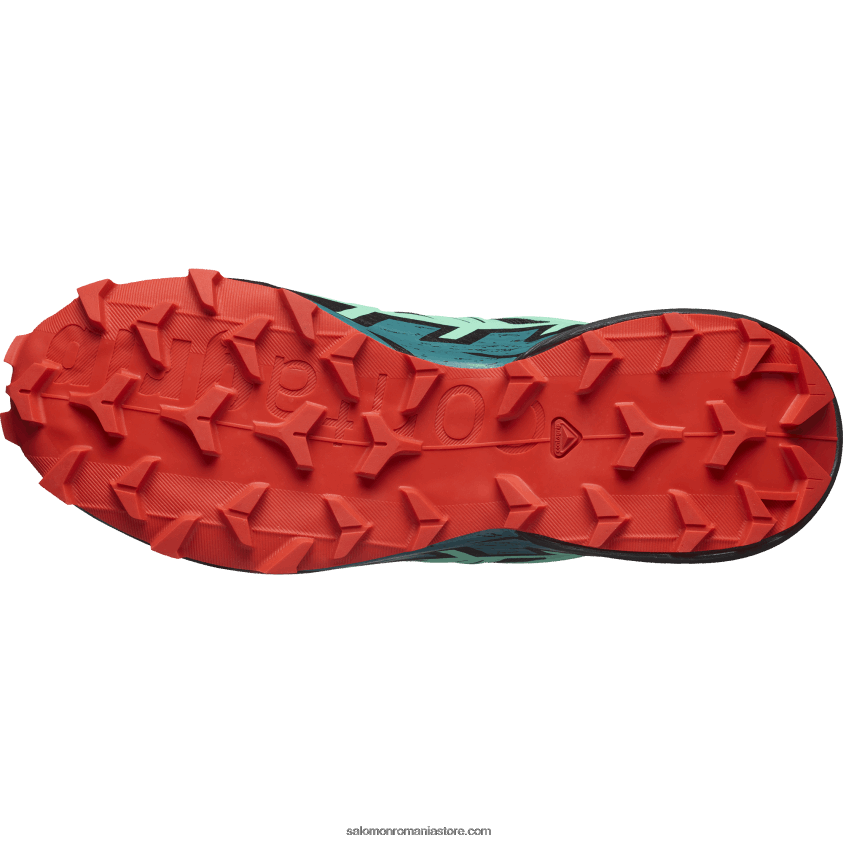 Salomon negru/verde biscay/rosu foc pantofi de alergare trail damă - speedcross 6 6D8X2J1503