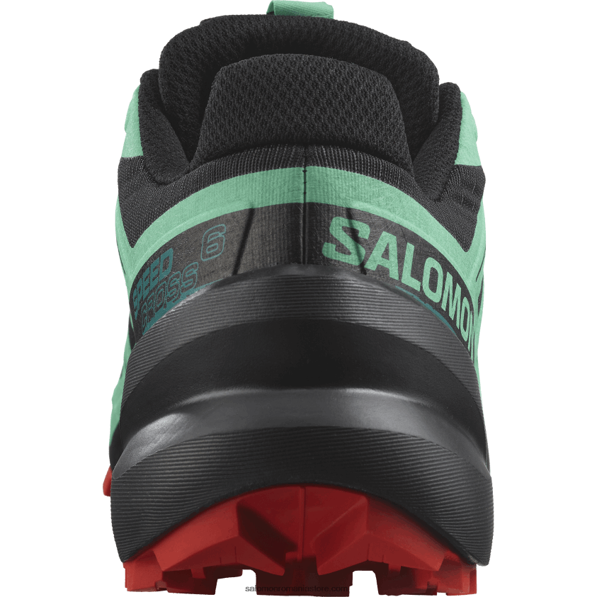 Salomon negru/verde biscay/rosu foc pantofi de alergare trail damă - speedcross 6 6D8X2J1503