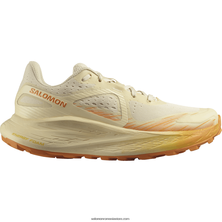 Salomon nisip albit/piersică fragedă/ardei portocaliu pantofi de trail de damă - glide max tr 6D8X2J1499