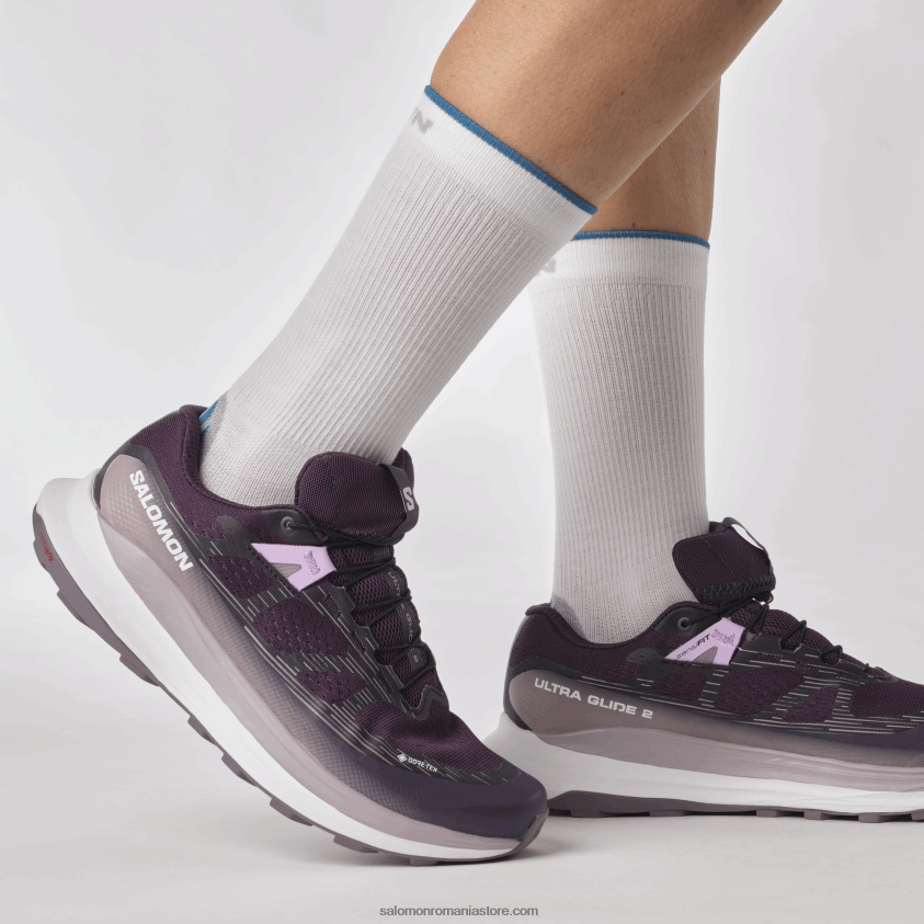 Salomon nuambră/alb/peisaj lunar pantofi de trail de damă - ultra glide 2 gore-tex 6D8X2J1520