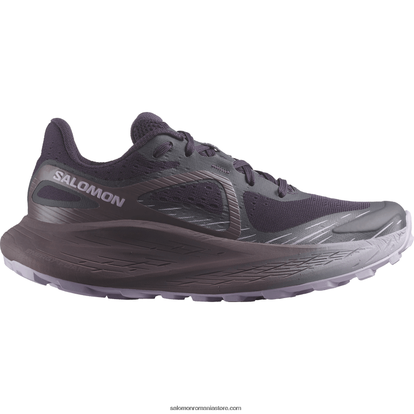 Salomon nuambră/peisaj lunar/flor de orhidee pantofi de trail de damă - glide max tr 6D8X2J1500
