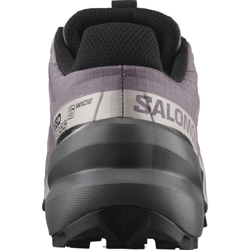 Salomon peisaj lunar/negru/cenusa de trandafiri pantofi de trail de damă - speedcross 6 lățime 6D8X2J1522