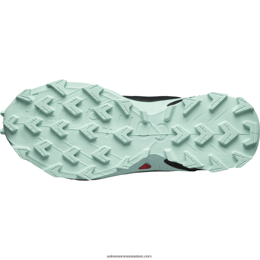 Salomon port albastru/negru/yucca pantofi de alergare pentru femei - supercross 4 6D8X2J1544