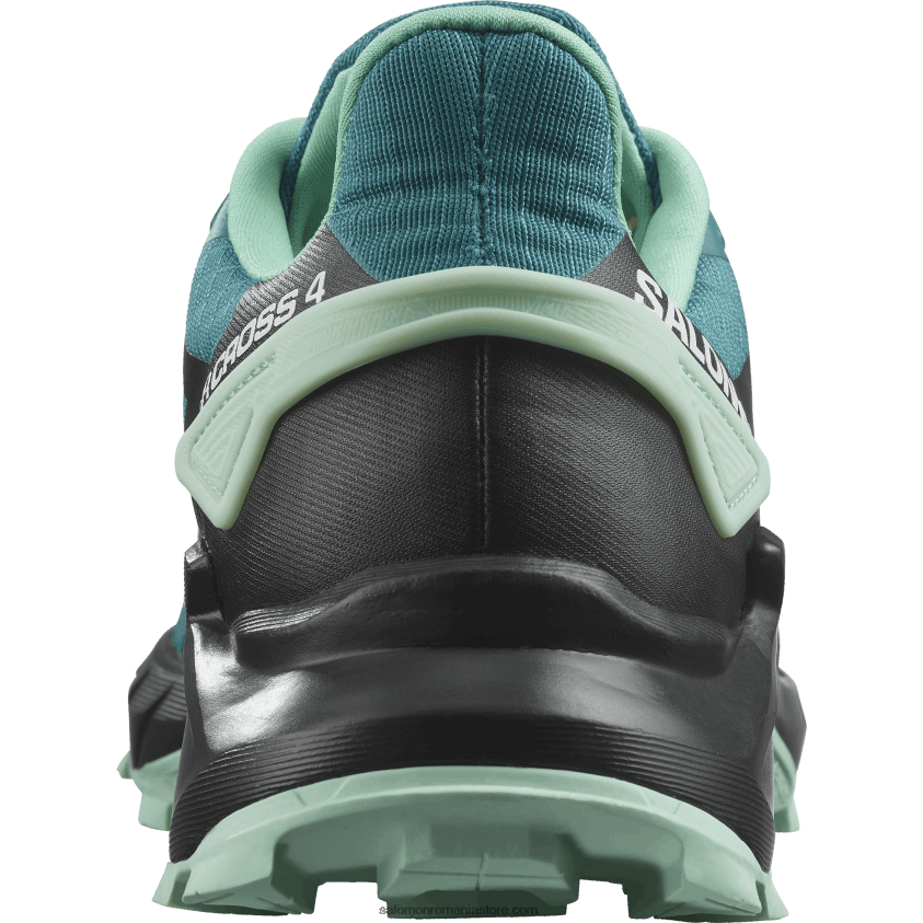 Salomon port albastru/negru/yucca pantofi de alergare pentru femei - supercross 4 6D8X2J1544