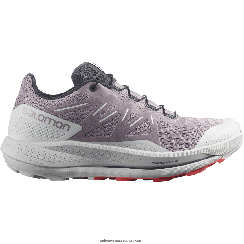 Salomon prepeliță/roșu lunar/roșu mac pantofi de alergare trail damă - pulsar trail 6D8X2J1512