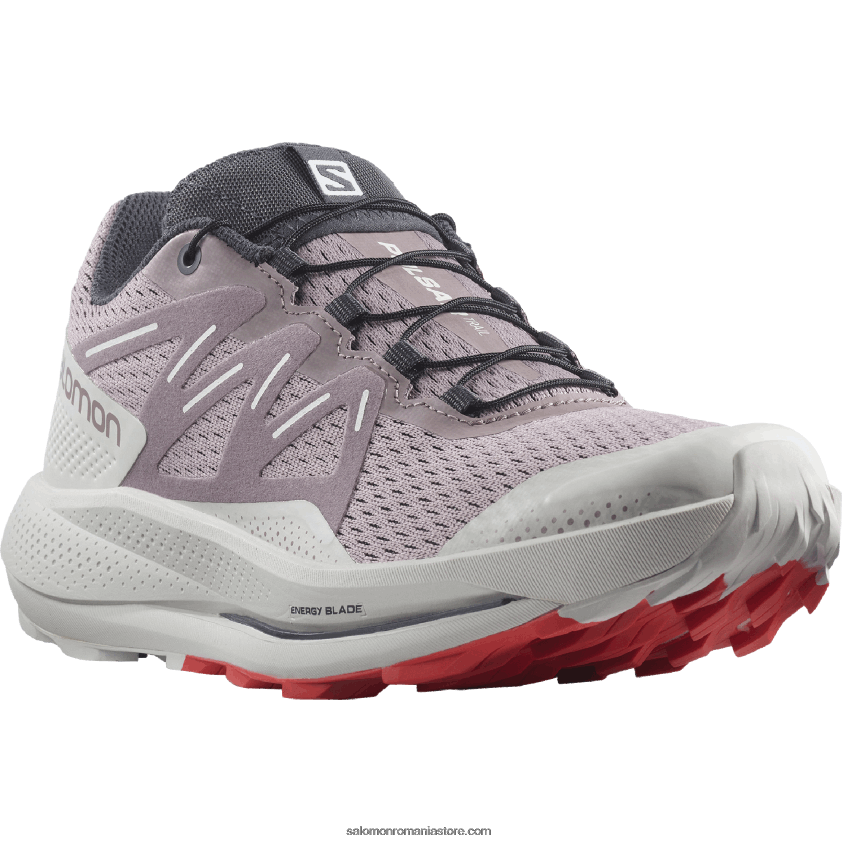 Salomon prepeliță/roșu lunar/roșu mac pantofi de alergare trail damă - pulsar trail 6D8X2J1512