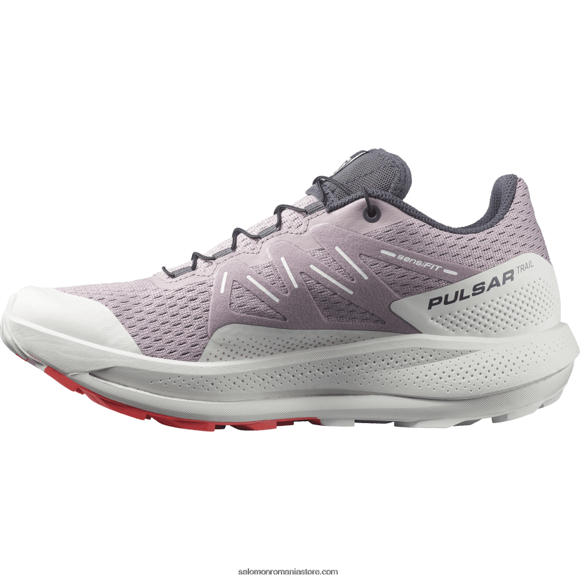 Salomon prepeliță/roșu lunar/roșu mac pantofi de alergare trail damă - pulsar trail 6D8X2J1512