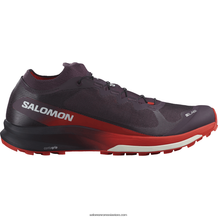 Salomon prune perfect/rosu foc/alb pantofi de trail de damă - s/lab ultra 3 6D8X2J1508