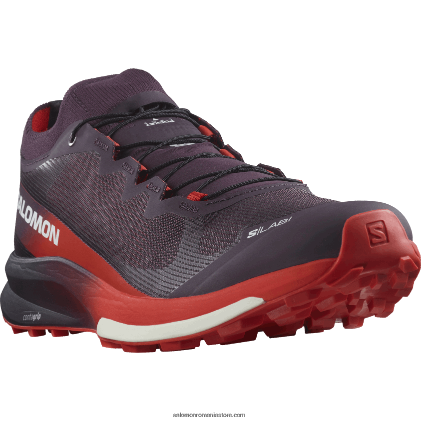 Salomon prune perfect/rosu foc/alb pantofi de trail de damă - s/lab ultra 3 6D8X2J1508