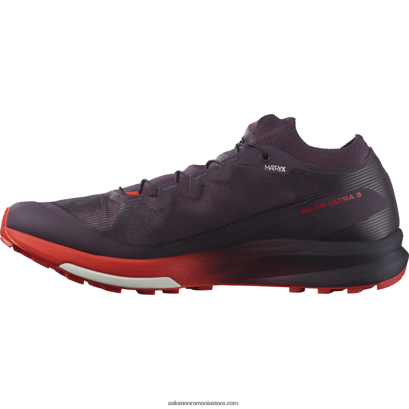 Salomon prune perfect/rosu foc/alb pantofi de trail de damă - s/lab ultra 3 6D8X2J1508