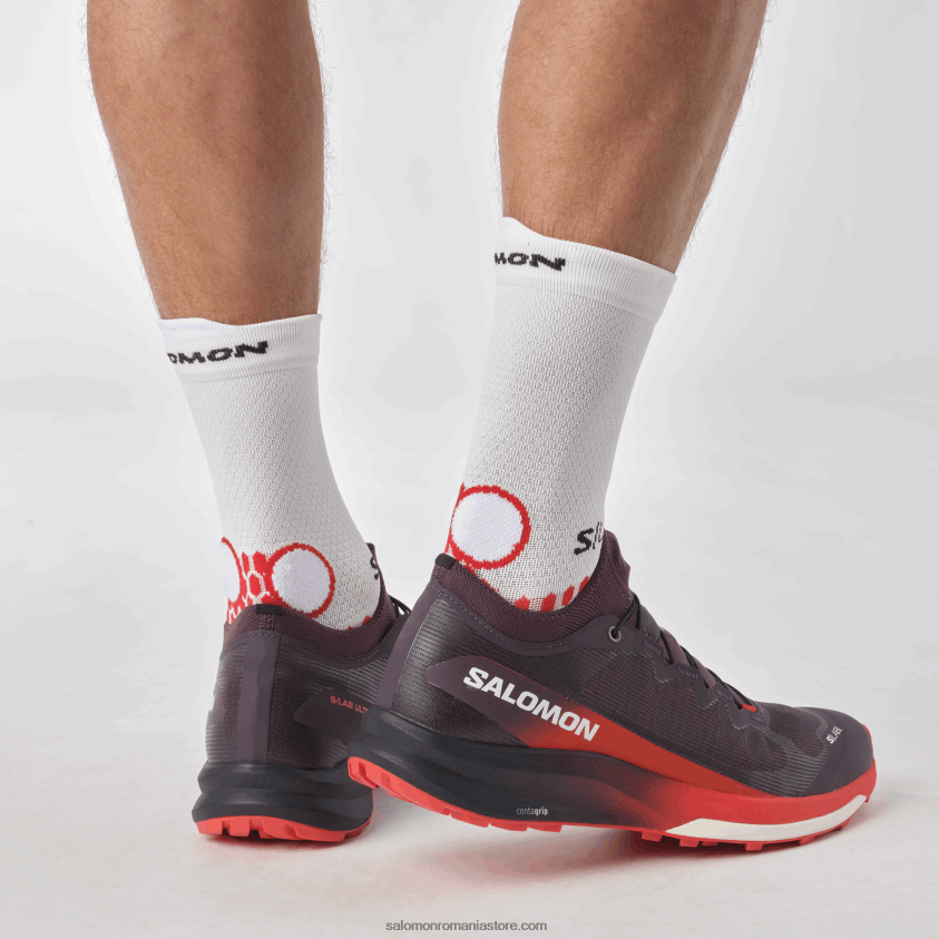 Salomon prune perfect/rosu foc/alb pantofi de trail de damă - s/lab ultra 3 6D8X2J1508