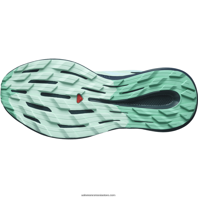 Salomon strălucire albastră/carbon/yucca pantofi de alergare trail damă - pulsar trail 6D8X2J1513