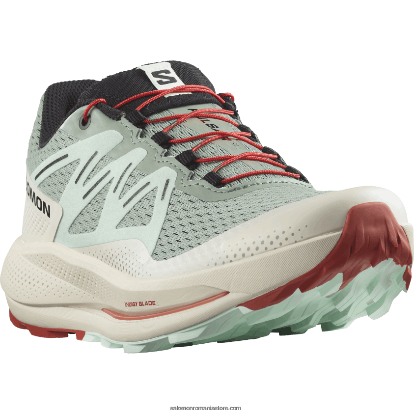 Salomon tampon de crin/aqua albit/sos iute pantofi de alergare trail damă - pulsar trail 6D8X2J1514