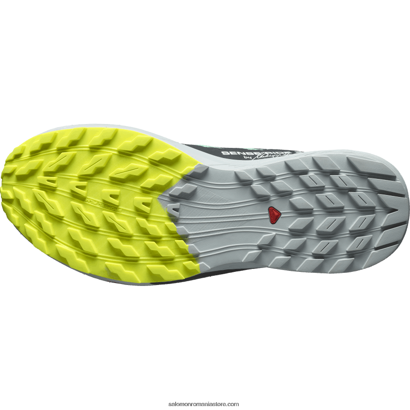 Salomon verde biscay/fantomă/roz glo pantofi de trail de damă - sense ride 5 martina ltd 6D8X2J1502