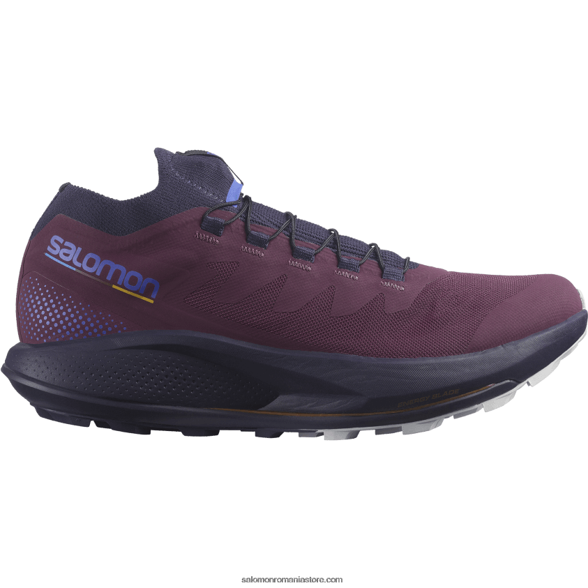 Salomon vin de struguri/cer de noapte/stâncă lunară pantofi de trail de damă - pulsar trail pro 6D8X2J1532