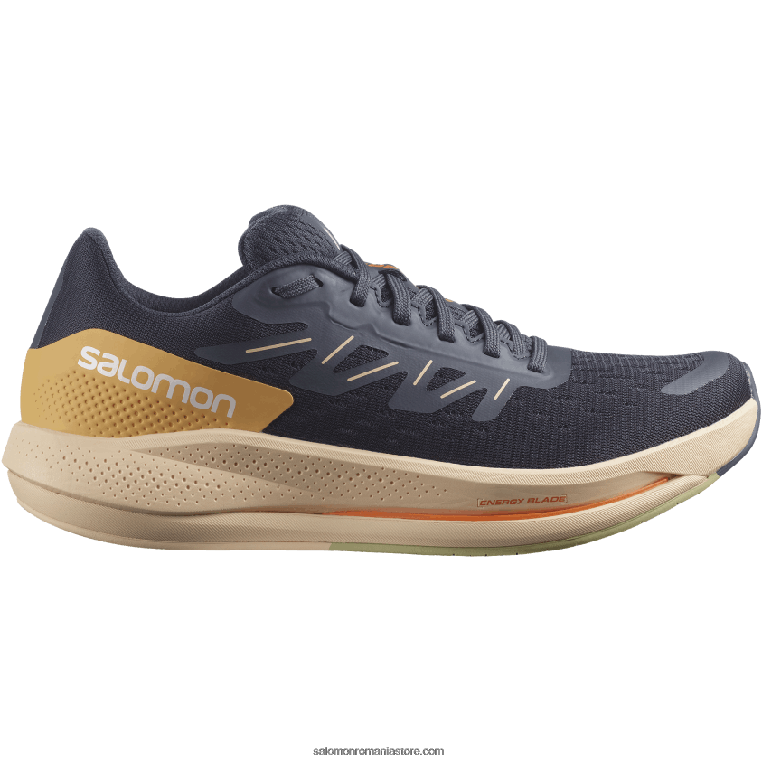 Salomon abanos/crema de migdale/verde praz pantofi de alergare dama - spectur 6D8X2J749
