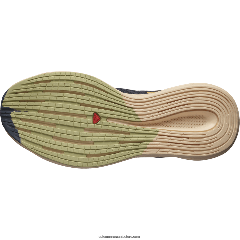 Salomon abanos/crema de migdale/verde praz pantofi de alergare dama - spectur 6D8X2J749