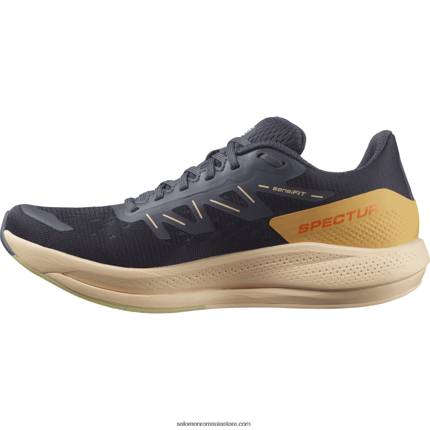 Salomon abanos/crema de migdale/verde praz pantofi de alergare dama - spectur 6D8X2J749