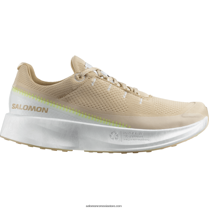 Salomon alb/alun/galben sigur pantofi alergare dama - index 02 6D8X2J745