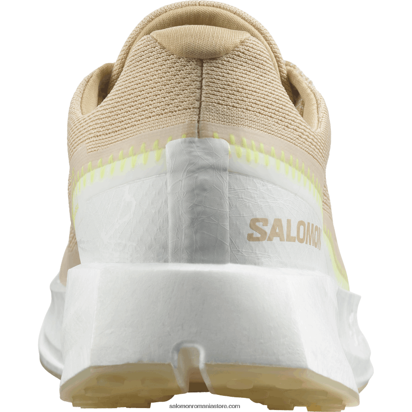 Salomon alb/alun/galben sigur pantofi alergare dama - index 02 6D8X2J745