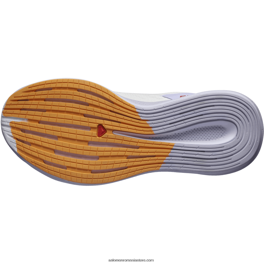 Salomon alb/violet erica/portocaliu aprins pantofi de alergare dama - spectur 6D8X2J747