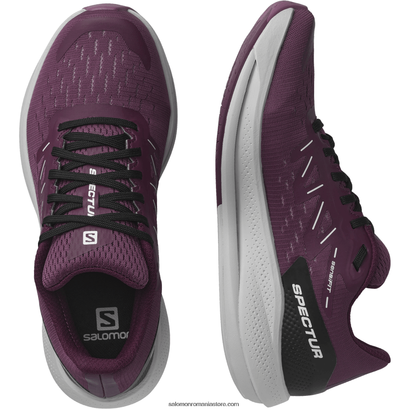 Salomon lemn de lalele/rocă lunară/vin de struguri pantofi de alergare dama - spectur 6D8X2J748