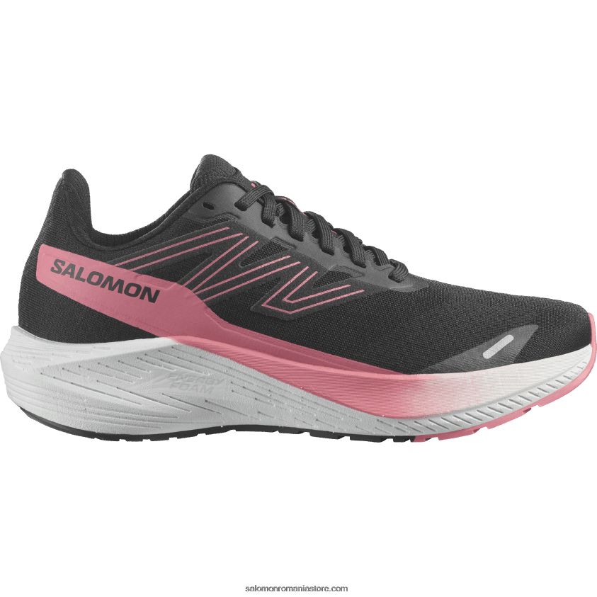 Salomon negru/alb/trandafir de ceai pantofi de alergare damă - aero blaze 6D8X2J741