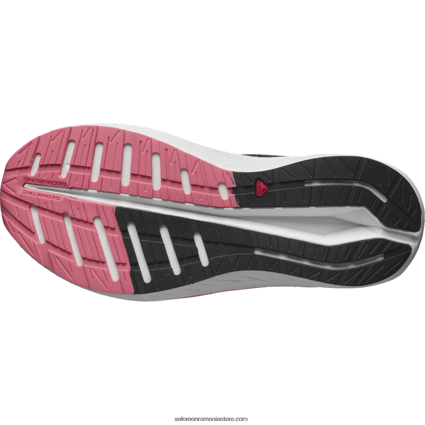 Salomon negru/alb/trandafir de ceai pantofi de alergare damă - aero blaze 6D8X2J741