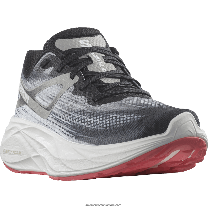 Salomon negru/aliaj/trandafir de ceai pantofi alergare damă - aero glide 6D8X2J1148