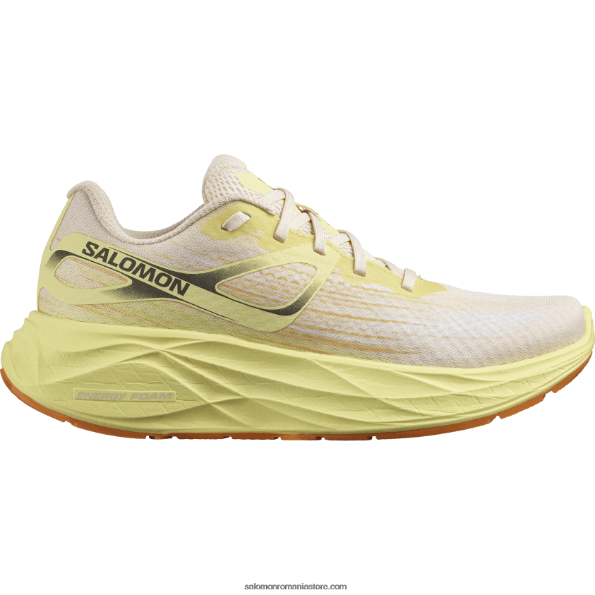 Salomon piersica fragedă/iris galben/alb pantofi alergare damă - aero glide 6D8X2J1150