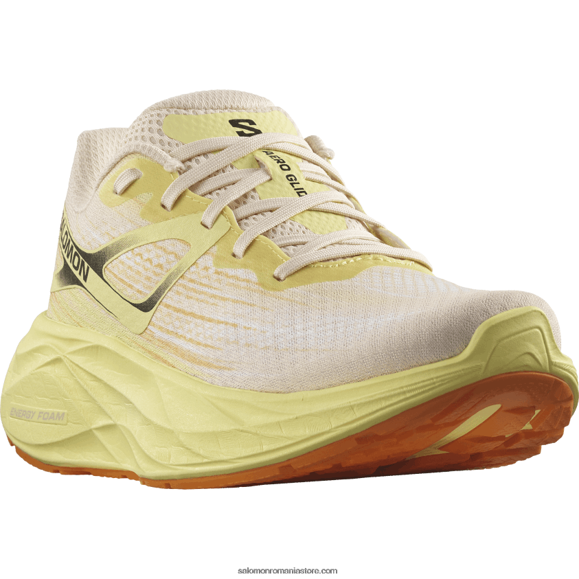 Salomon piersica fragedă/iris galben/alb pantofi alergare damă - aero glide 6D8X2J1150