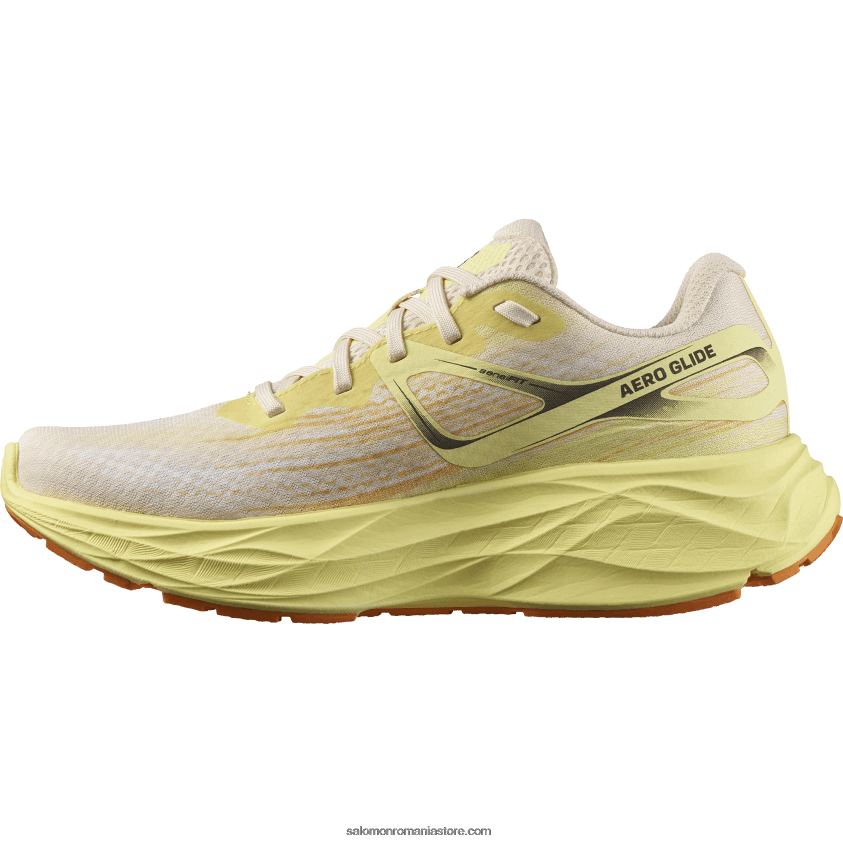 Salomon piersica fragedă/iris galben/alb pantofi alergare damă - aero glide 6D8X2J1150