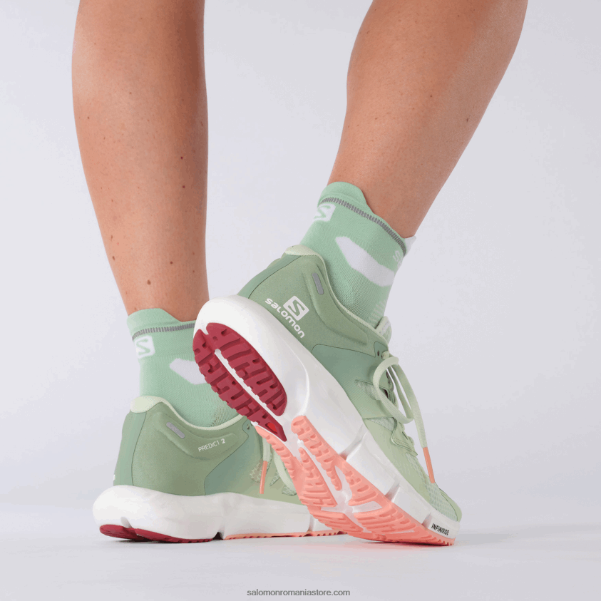 Salomon spray/verde granit/dalie înflorită pantofi de alergare pentru femei - prezice 2 6D8X2J755