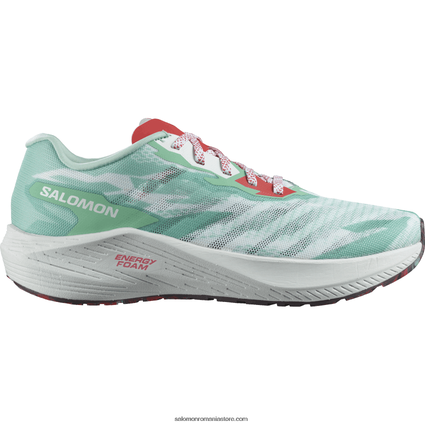 Salomon yucca/alb/rosu mac pantofi de alergare dama - aero volt 6D8X2J752