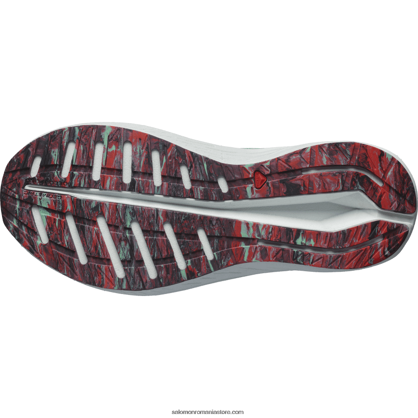 Salomon yucca/alb/rosu mac pantofi de alergare dama - aero volt 6D8X2J752