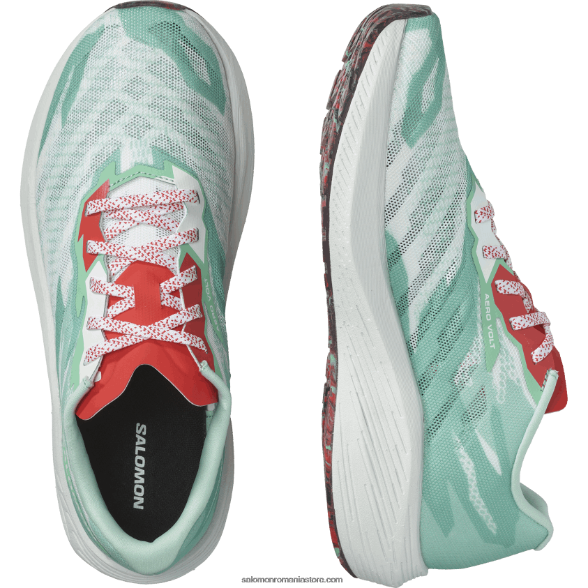 Salomon yucca/alb/rosu mac pantofi de alergare dama - aero volt 6D8X2J752