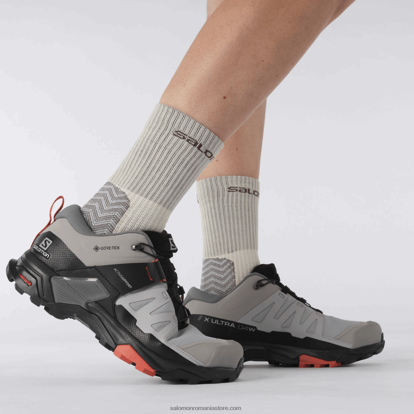 Salomon aliaj/nuanta linistita/Siena arsa pantofi de drumeție damă - x ultra 4 wide gore-tex 6D8X2J739